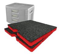 Shadow Foam Insert Pack Compatible with 3 XL Drawer | Cut and Peel Foam for Toolbox Organisation, Kaizen, 5S (Red, 30mm)