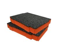 Shadow Foam Insert Pack Compatible with Makpac Modular Systems | Cut and Peel Foam for Toolbox Organisation (Orange, 50mm)