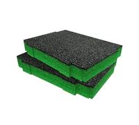 Shadow Foam Insert Pack compatible with Makpac Modular Systems | Cut and Peel Foam for Toolbox Organisation (Green, 50mm)