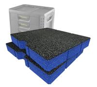 Shadow Foam Insert Pack Compatible with Toughbuilt® Stacktech 3 XL Drawer | Cut and Peel Foam for Toolbox Organisation, Kaizen, 5S (Blue, 50mm)