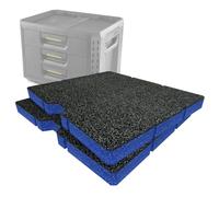 Shadow Foam Insert Pack Compatible with Toughbuilt® Stacktech 3 XL Drawer | Cut and Peel Foam for Toolbox Organisation, Kaizen, 5S (Blue, 30mm)