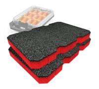 Shadow Foam Insert Pack Compatible with Toughbuilt® StackTech Compact Organiser | Cut and Peel Foam for Toolbox Organisation, Kaizen, 5S (Red, 30mm)