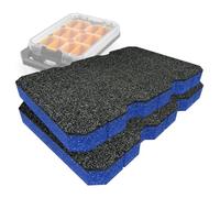 Shadow Foam Insert Pack Compatible with Toughbuilt® StackTech Compact Organiser | Cut and Peel Foam for Toolbox Organisation, Kaizen, 5S (Blue, 30mm)