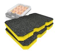 Shadow Foam Insert Pack Compatible with Toughbuilt® StackTech Compact Organiser | Cut and Peel Foam for Toolbox Organisation, Kaizen, 5S (Yellow, 30mm)