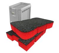 Shadow Foam Insert Pack Compatible with Toughbuilt® StackTech Compact Tool Box | Cut and Peel Foam for Toolbox Organisation, Kaizen, 5S (Red, 50mm)