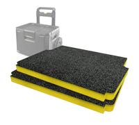 Shadow Foam Insert Pack Compatible with Toughbuilt® StackTech Rolling Toolbox | Cut and Peel Foam for Toolbox Organisation, Kaizen, 5S (Yellow, 30mm)