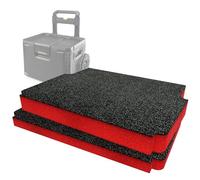 Shadow Foam Insert Pack Compatible with Toughbuilt® StackTech Rolling Toolbox | Cut and Peel Foam for Toolbox Organisation, Kaizen, 5S (Red, 50mm)