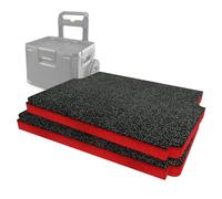 Shadow Foam Insert Pack Compatible with Toughbuilt® StackTech Rolling Toolbox | Cut and Peel Foam for Toolbox Organisation, Kaizen, 5S (Red, 30mm)