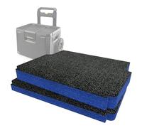 Shadow Foam Insert Pack Compatible with Toughbuilt® StackTech Rolling Toolbox | Cut and Peel Foam for Toolbox Organisation, Kaizen, 5S (Blue, 50mm)