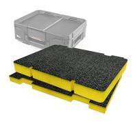 Shadow Foam Insert Pack Compatible with Toughbuilt StackTech Tool Box | Cut and Peel Foam for Toolbox Organisation, Kaizen, 5S (Yellow, 50mm)