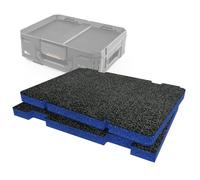 Shadow Foam Insert Pack Compatible with Toughbuilt StackTech Tool Box | Cut and Peel Foam for Toolbox Organisation, Kaizen, 5S (Blue, 30mm)