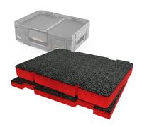 Shadow Foam Insert Pack Compatible with Toughbuilt StackTech Tool Box | Cut and Peel Foam for Toolbox Organisation, Kaizen, 5S (Red, 50mm)