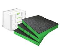 Shadow Foam Inserts for Festool Sortainer - DIY Foam Insert for Tool Case Organisation - Tool Case & Tool Storage System - 3 Pack - Green (50 mm Depth)