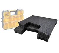 Shadow Foam Inserts for Stanley FatMax Pro Organiser & DeWalt Pro Organiser [Black 50mm Twin Pack] Easy Peel Foam | for Tools, Power Tools and Tool Organisation