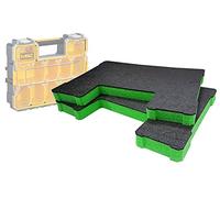 Shadow Foam Inserts for Stanley FatMax Pro Organiser & DeWalt Pro Organiser [Green 50mm Twin Pack] Easy Peel Foam | For Tools, Power Tools and Tool Organisation