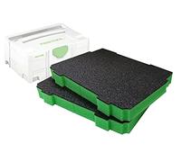 Shadow Foam Inserts for T-LOC Systainer - DIY Foam Insert Compatible with Festool, TANOS & Panasonic Systainer Modular Systems - Tool Box Organisation - Twin Pack - Green (50 mm Depth)