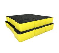 Shadow Foam Inserts for ToughBuilt StackTech Locking Toolboxes - Foam Insert for Tool Box Organisation - Compatible with Single, 2, 3 & 4 Drawer and Rolling Toolboxes - Twin Pack - Yellow (50mm Depth)