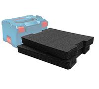 Shadow Foam Inserts - Perfect fit for Bosch L-Boxx 102-374 | Black 50mm Twin Pack Foam Inserts for Sortimo L-Boxx Modular Toolbox | Ideal for Power Tools, Tool Organisation and Tool Storage