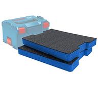 Shadow Foam L-Boxx Inserts - Perfect fit for Bosch L-Boxx 102-374 [Blue 50mm Twin Pack] Foam Inserts for Sortimo L-Boxx Modular Toolbox | Ideal for Power Tools, Tool Organisation and Tool storage