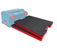 Shadow Foam L-Boxx Inserts - Perfect fit for Bosch L-Boxx 102-374 [Red 30mm Twin Pack] Foam Inserts for Sortimo L-Boxx Modular Toolbox | Ideal for Power Tools, Tool Organisation and Tool Storage