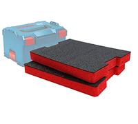 Shadow Foam L-Boxx Inserts - Perfect fit for Bosch L-Boxx 102-374 [Red 50mm Twin Pack] Foam Inserts for Sortimo L-Boxx Modular Toolbox | Ideal for Power Tools, Tool Organisation and Tool Storage