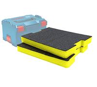 Shadow Foam L-Boxx Inserts - Perfect fit for Bosch L-Boxx 102-374 [Yellow 30mm Twin Pack] Foam Inserts for Sortimo L-Boxx Modular Toolbox | Ideal for Power Tools, Tool Organisation and Tool Storage