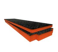 Shadow Foam Nuprol Large Hard Case Foam Inserts Main Body Cut And Peel Foam - Orange