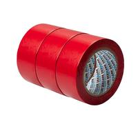Shadow Foam PVC Floor Marking Tape | Premium Vinyl Safety Marking Tape| For Warehouses, Industry, Shops | 33M Single Roll (Red, Three Pack 50mm)