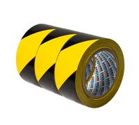 Shadow Foam PVC Floor Marking Tape | Premium Vinyl Safety Marking Tape| For Warehouses, Industry, Shops | 33M Single Roll (Black/Yellow, Three Pack 50mm)