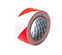 Shadow Foam PVC Floor Marking Tape | Premium Vinyl Safety Marking Tape| For Warehouses, Industry, Shops | 33M Single Roll (Red/White, Single 50mm)