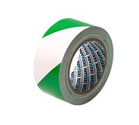 Shadow Foam PVC Floor Marking Tape | Premium Vinyl Safety Marking Tape| For Warehouses, Industry, Shops | 33M Single Roll (Green/White, Single 50mm)