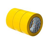 Shadow Foam PVC Floor Marking Tape | Premium Vinyl Safety Tape | Durable 33M Roll for Warehouses, Industry & Shops | Waterproof, Tear-Resistant (Yellow, Three Pack 50mm)