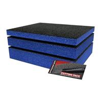 Shadow Foam Small Pack 3pcs - Foam Inserts Kit for Tool Box Organisation - 40 x 32cm DIY Cut & Peel Foam Sheets for Tool Boxes & Tool Storage Systems - Blue Mixed Pack (30, 50 & 70mm Depth)