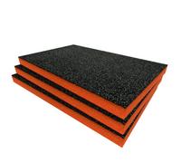 Shadow Foam Trend Protransit Modular Storage 3-Drawer Set Foam Inserts (Orange 30mm)