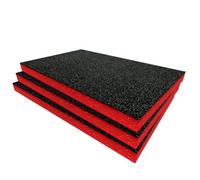 Shadow Foam Trend Protransit Modular Storage 3-Drawer Set Foam Inserts (Red 30mm)