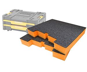 Shadow Foam TSTAK/ProStack Drawers Inserts - [Orange 50mm Twin Pack] Perfect fit for DeWalt TSTAK Drawers & Stanley Prostack Drawers | Fantastic for Hand Tools, Power Tools & Tool Storage