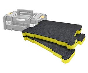 Shadow Foam TSTAK/ProStack Foam Inserts [30mm Yellow Twin Pack] Easy Peel Foam Inserts for DeWalt TSTAK & Stanley ProStack Boxes