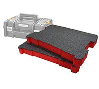 Shadow Foam TSTAK/ProStack Foam Inserts [50mm Red Twin Pack] Easy Peel Foam Inserts for DeWalt TSTAK & Stanley ProStack Boxes