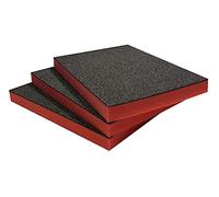 Shadow Foam Value Pack 3pcs - Foam Inserts for Tool Box Organisation - 600mm x 420mm - DIY Cut & Peel Sheets for Toolboxes, Tool Chests & Flight Cases - Lean, 5S (Red, 50mm Depth)