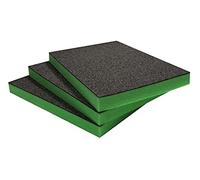 Shadow Foam Value Pack 3pcs - Foam Inserts for Tool Box Organisation - 600mm x 420mm - DIY Cut & Peel Sheets for Toolboxes, Tool Chests & Flight Cases - Lean, 5S (Green, 50mm Depth)
