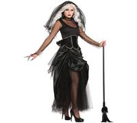 Shadow Ghost Lady Corpse Zombie Bride Halloween Fancy Dress Costume Size 10-14