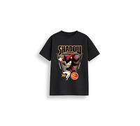 Shadow Hedgehog Boys T-Shirt, Kids Short Sleeve 100% Cotton Crew Neck Tee, Black Character Print Top, Bold Graphic Design, Machine Washable, Black, Sizes 3-4Y, 5-6Y, 7-8Y, 9-10Y, 11-12Y