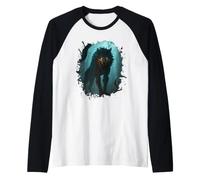 Shadow Hunter in the Ancient Forest a Legend on the Hunt Raglan Baseball Tee