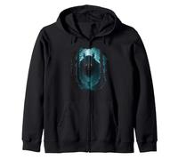 Shadow hunter in the ancient forest a legend on the hunt Zip Hoodie