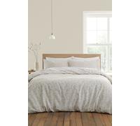 Bianca Shadow Leaves 200 Thread Count Cotton Single Duvet Cover Set with Pillowcase Natural