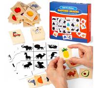 Shadow Matching Bingo Game, Dementia Activities for Seniors, Memory Games for Adults with Alzheimers, Memory Loss Products, Matching Card Memory Games for Elderly, Reusable Chips & 10 Board Set