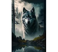 Shadow of The Wolf Puzzles for Adults 1000 Piece Wooden Jigsaw Puzzle Difficult and Cool- Shadow of The Wolf- Fantasy Puzzles