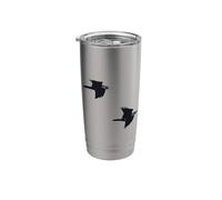 Shadow Pair Ravens in Silent Flight Stainless Steel Insulated Tumbler
