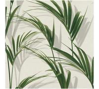 Shadow Palm Leaf Wallpaper White Green Textured Paste The Wall Tropical Vinyl