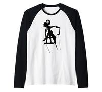 Shadow Play: The Artful Silhouettes of Indonesian Wayang Raglan Baseball Tee